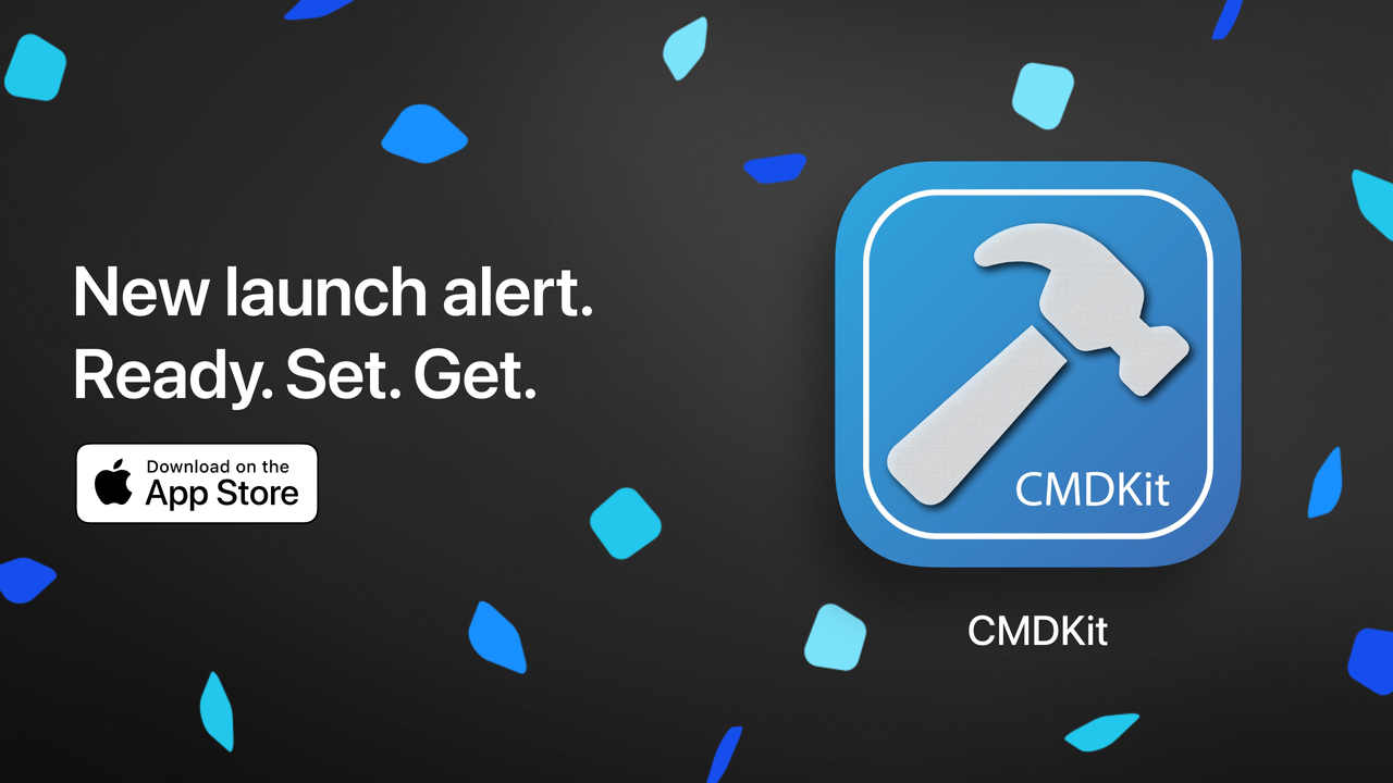 CMDKit banner showing hotkey workflow